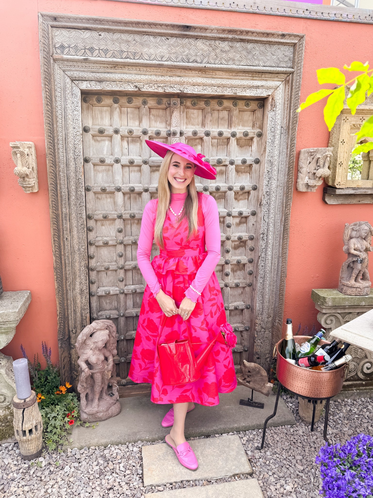 Target x Kate Spade floral print dress for the Chelsea Flower & Garden show in London! Horse race. Royal ascot. Kentucky Derby. Hat. 

#LTKStyleTip #LTKWedding #LTKTravel