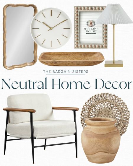 Neutral Home Decor from Walmart 

| Walmart Home Decor | Walmart Home Finds | Accent Chair | Wood Mirror | Wood Vase | Pleated Lamp Shade | Home Favorites 

#LTKstyletip #LTKhome