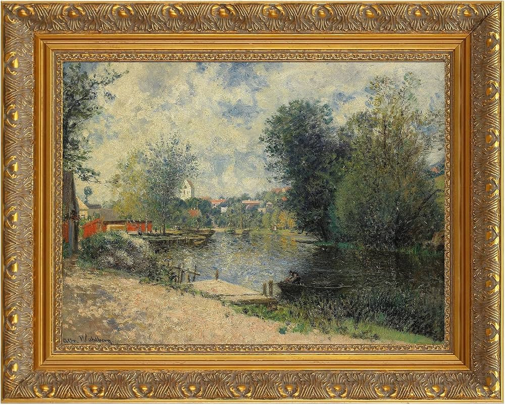 DIY Wood Frame for 24x36 Canvas Paintings, 2.4" Wide Antique Gold Ornate Canvas Frame for Oil Pai... | Amazon (US)