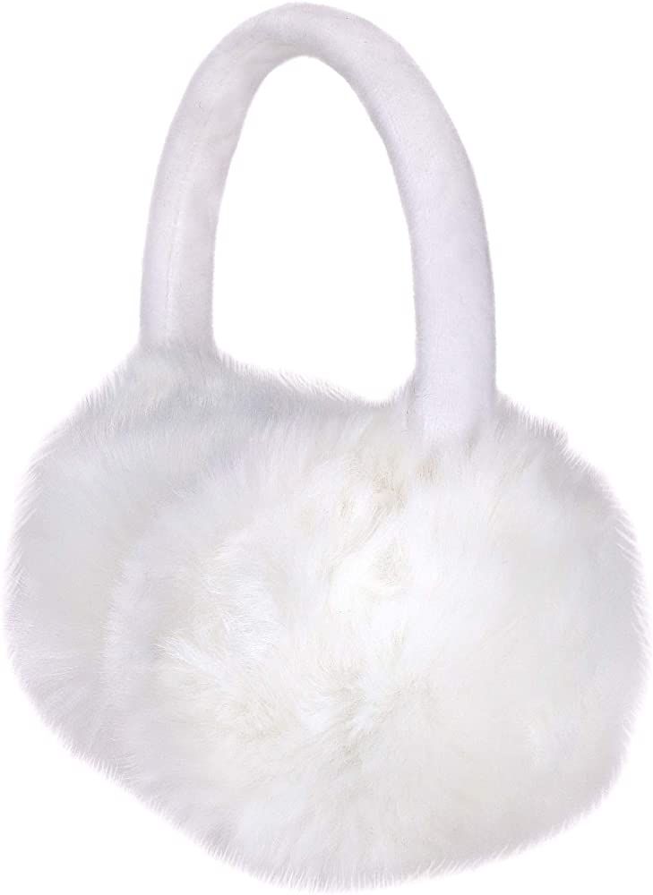 Sudawave Girls Winter Warm Adjustable Knitted Faux Fur Plush Earmuffs Warmers | Amazon (US)