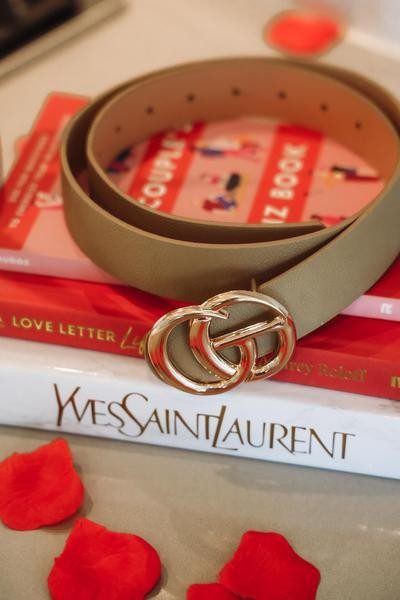 Large G Belt - Beige | Hazel and Olive