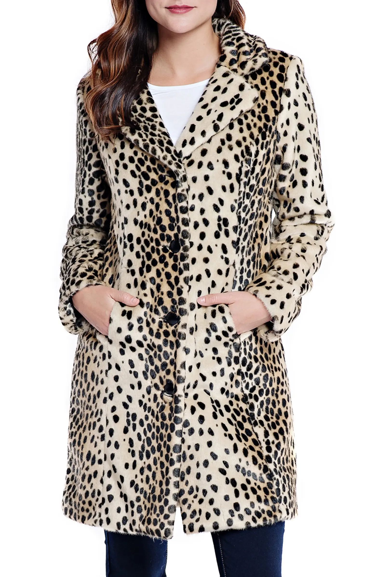 DONNA SALYERS FABULOUS FURS Faux Fur Tailored Leopard Coat | Nordstromrack | Nordstrom Rack