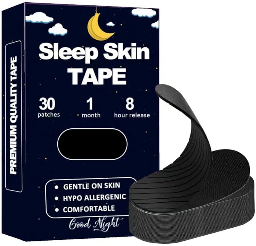 Black Breathable Tape(30 Strips-1 Month) Premium Strip Tapes - Hypoallergenic & Pain Free Removal... | Amazon (US)