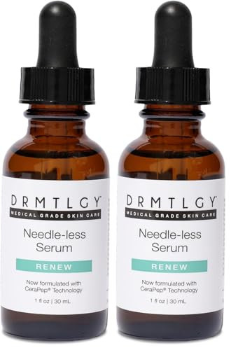 DRMTLGY Needle-less Serum - Anti-Aging Serum for Fine Lines & Wrinkles - Niacinamide with Potent Blend of Hyaluronic Acid, Peptides & Ceramides, 1 fl oz (Pack of 2) | Amazon (US)