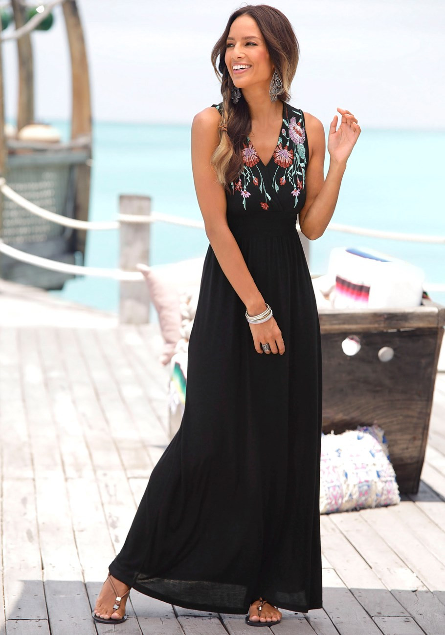 v-neck maxi dress | Lascana