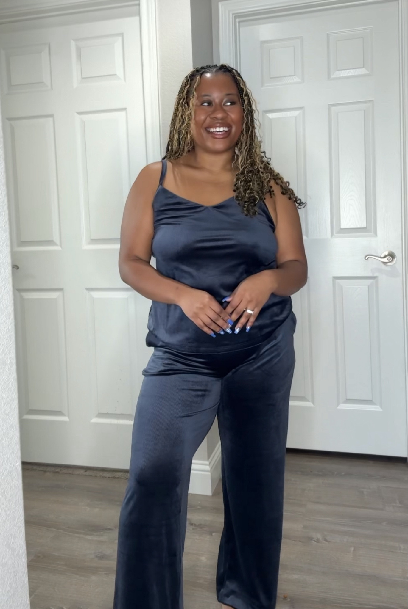 Velvety rib? Give me 2 of them! These pajama separates are so luxurious! 

I’m wearing a size large in both pieces, the tank has adjustable straps. Note their is not a built in bra with this tank but the pants do have pockets 

#LTKHoliday #LTKMidsize #LTKGiftGuide