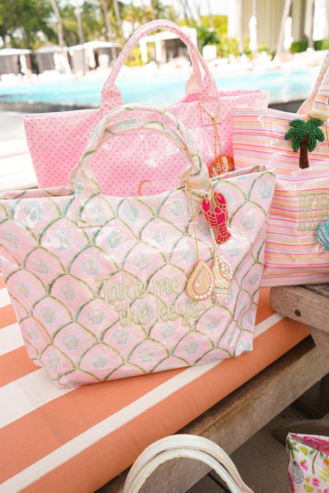 Cabana Clear Coat Tote | Customizable | KenzKustomz