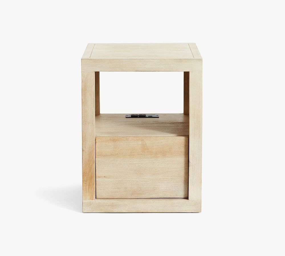 Cayman 16"" Charging Nightstand, Biscotti | Pottery Barn (US)