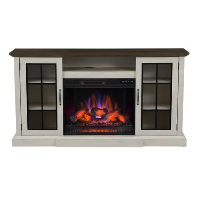 StyleWell Vinegate TV Stand for TVs up to 80 inches with Electric Fireplace 149032 - The Home Dep... | The Home Depot