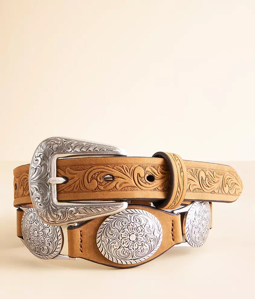 Western Leather Concho Belt | Buckle
