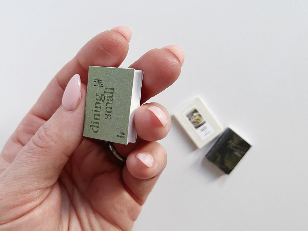 Miniature Cookbooks: Set of 3 dollhouse books for kitchen decor | Etsy (US)