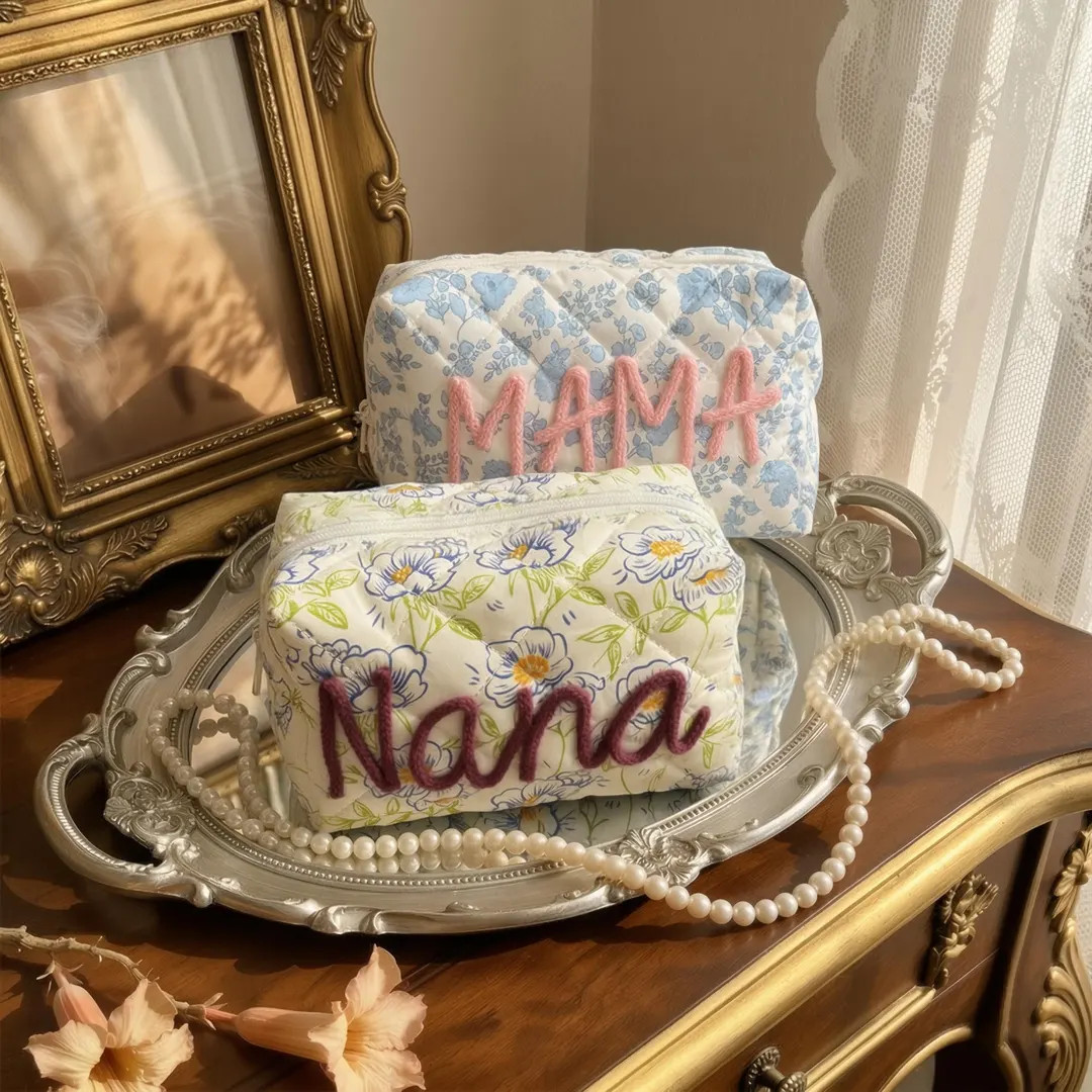 Personalized Mother's Day Gift for Grandma, Custom MAMA Makeup Bag,Chenille Script Name Pouch for... | Etsy (Global)