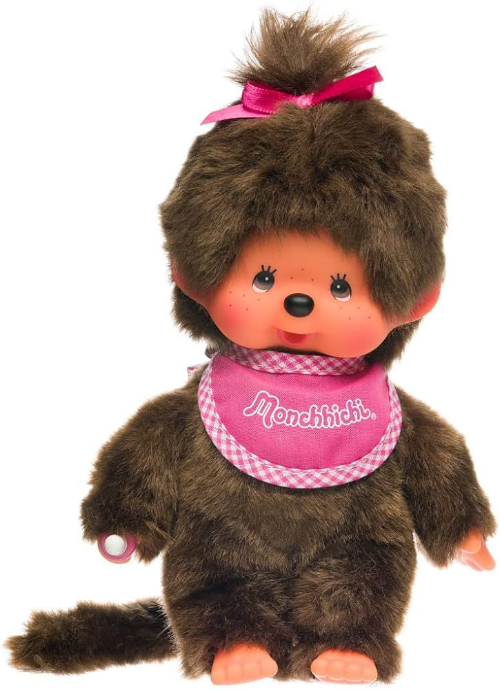 Monchhichi Classic Girl Pink Bib 20 cm | Amazon (US)