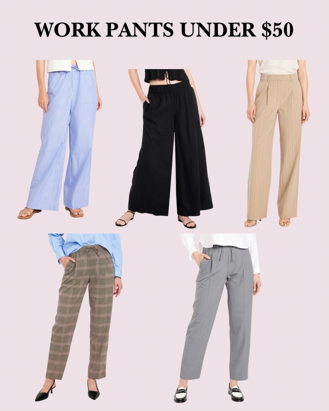 Work Pants Business Casual Teacher Outfit

Extra High-Waisted Taylor Wide-Leg Trouser Pants

High-Waisted Billie Straight Plaid Ankle Pants

High-Waisted Bille Straight Ankle Trouser

Mid-Rise Linen-Blend Super Wide-Leg Palazzo Pants

High-Waisted Poplin Super Wide-Leg Pants

#LTKStyleTip #LTKFindsUnder50 #LTKWorkwear