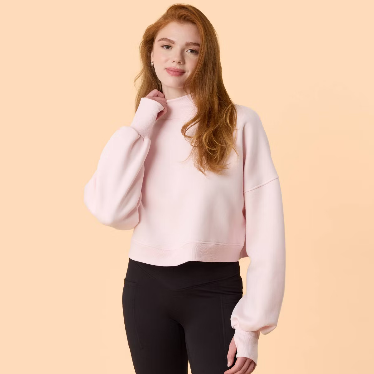 Blogilates Women's Marshmallow Mockneck Sweatshirt | Target