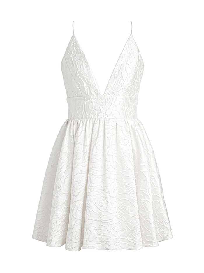 ELLAMAE DEEP V-NECK DRESS | Alice + Olivia