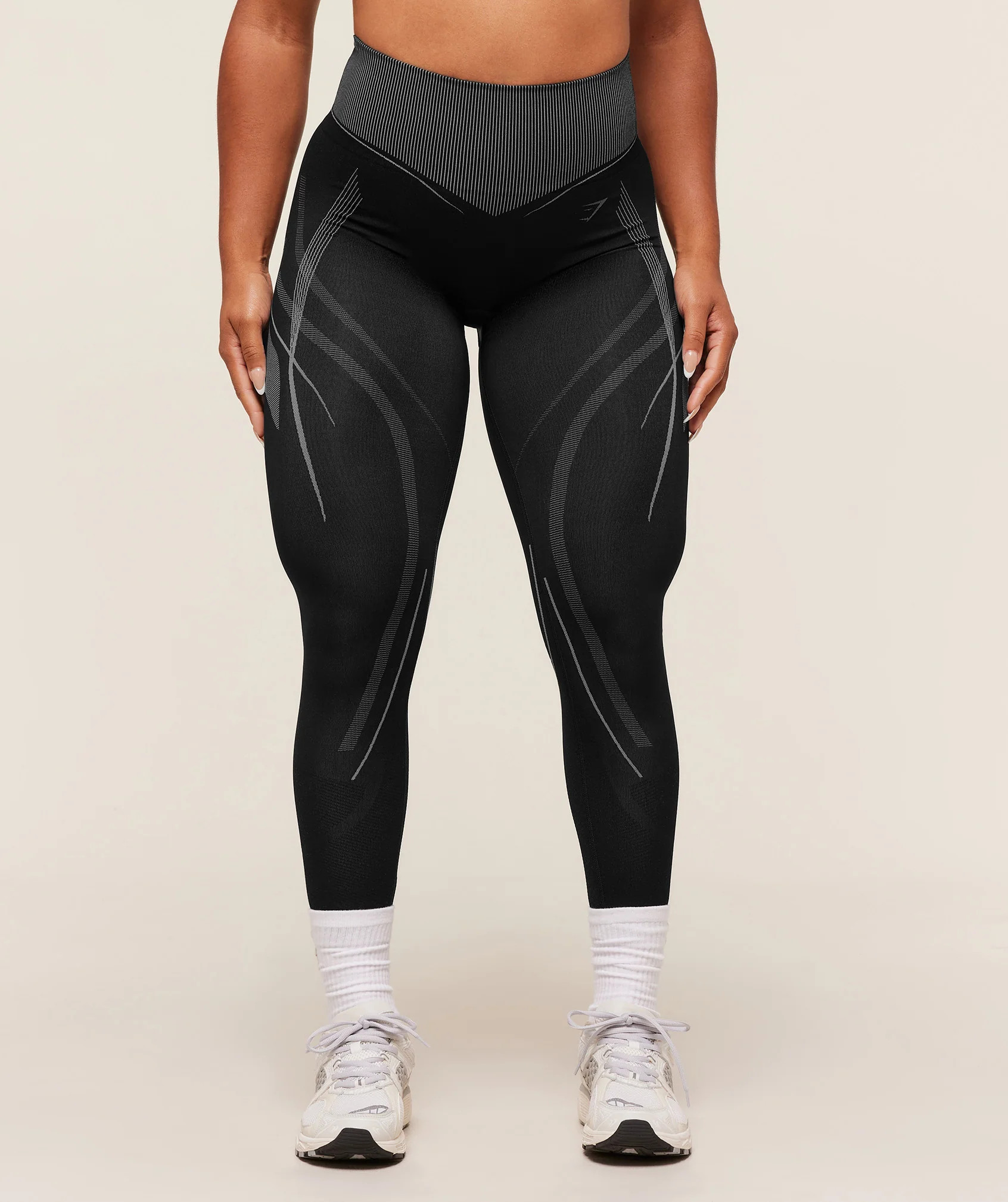 Gymshark Gymshark x Analis Seamless Leggings - Black/Silver Grey - Black/Silver Grey | Gymshark US