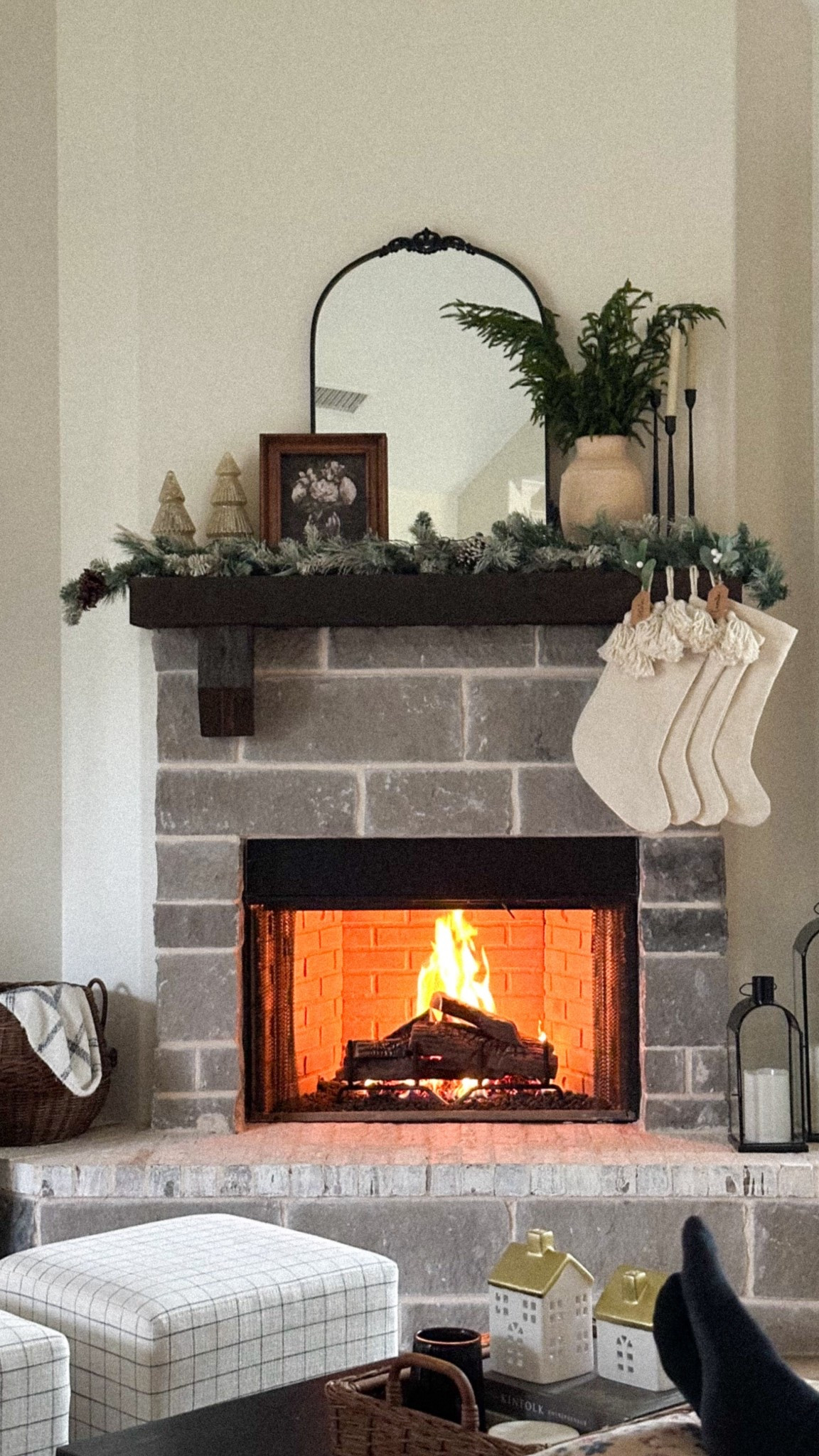 Home for the holidays // Christmas fireplace decor // Christmas decor // living room decor // Christmas // Holiday decor // Holidayy

#LTKHome #LTKHoliday #LTKFindsUnder100