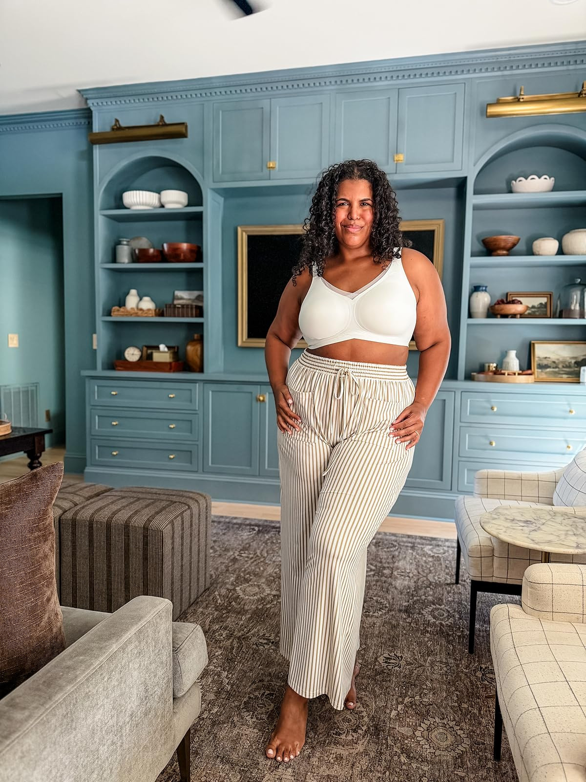 The comfiest bra. Wearing size xxl in bra and 2x in pants. #plussizestyle #amazonfinds 

 #LTKootd #LTKOver40 #LTKPlusSize