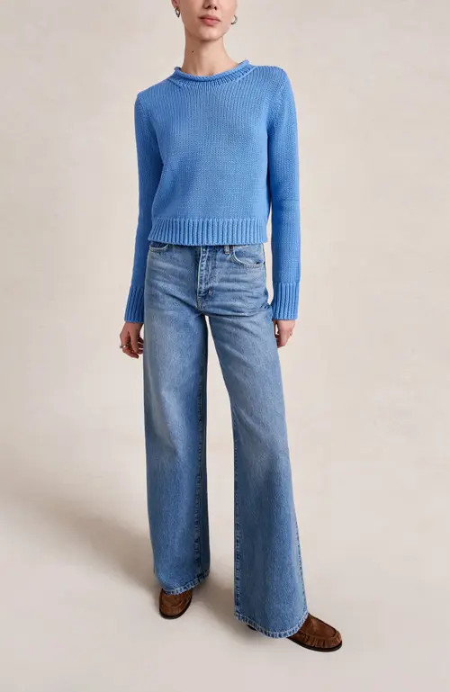 La Ligne Solid Mini Marina Sweater in Sky at Nordstrom, Size Small | Nordstrom