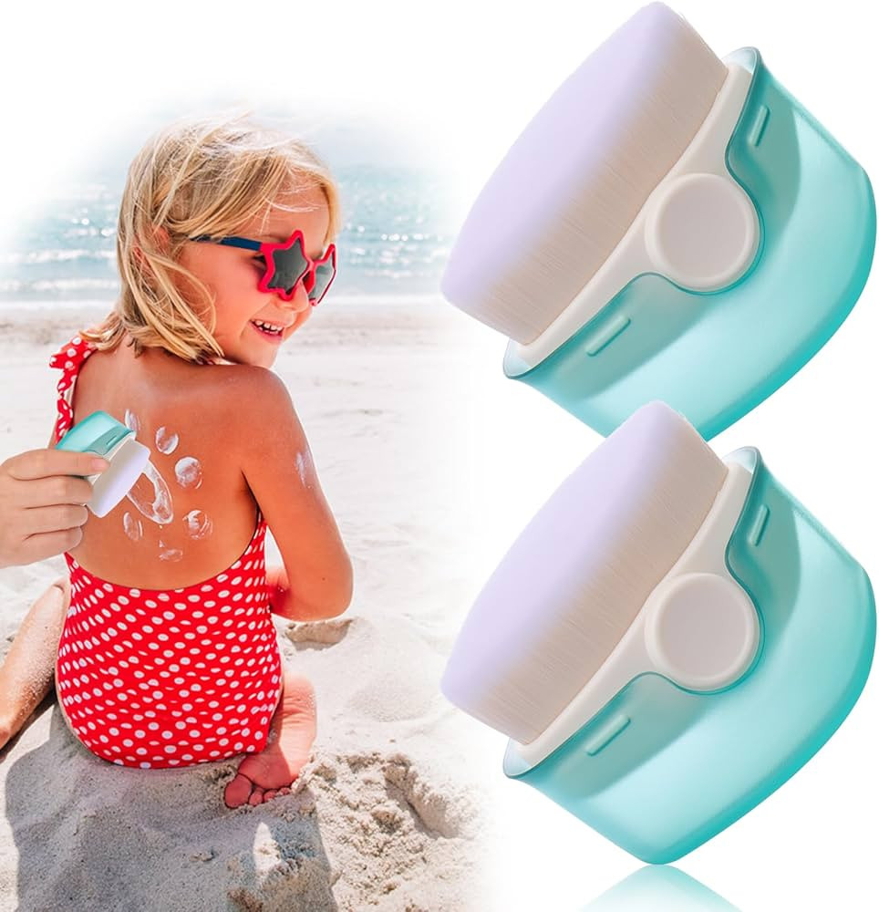 Palksky Sunscreen Applicator for Kids, 2 Pack Sunblock Buddy Brush Set with Protective Caps, Sun ... | Amazon (US)