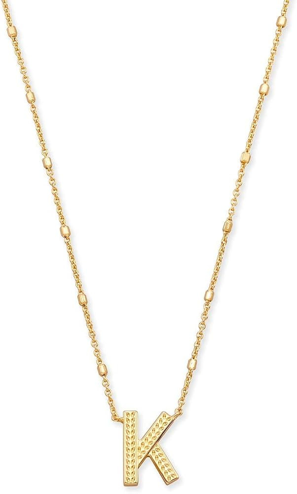 Kendra Scott Letters A-Z Pendant Necklace for Women, Fashion Jewelry, 14k Gold-Plated Brass | Amazon (US)