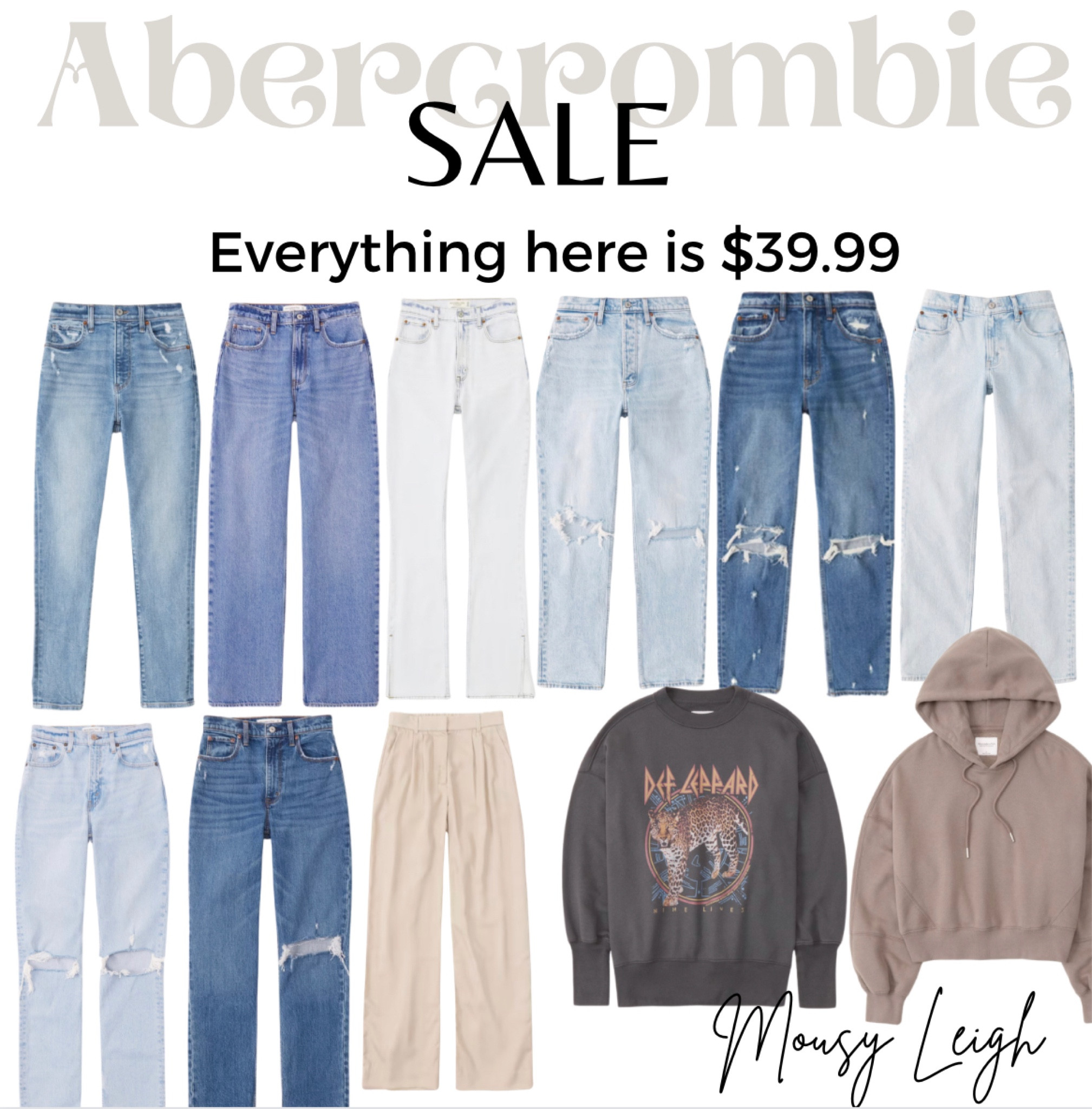 Huge Abercrombie and Fitch sale.

Jeans, pants, trousers, sweatshirt, graphic, casual, affordable, blue, 

#LTKunder50 #LTKsalealert #LTKunder100