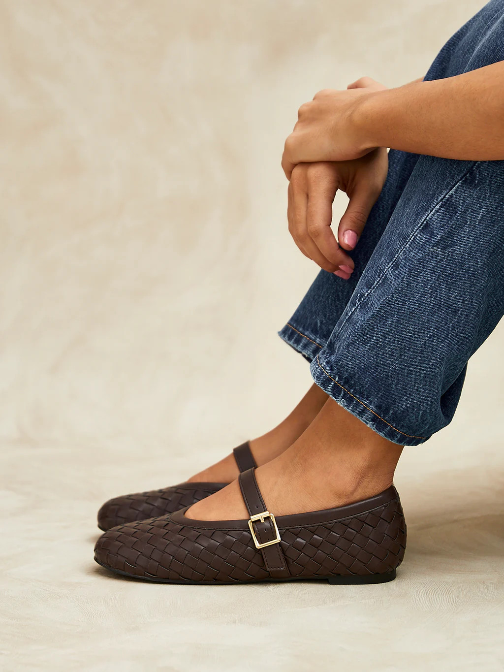 Daily Brown Faux Leather Mary Jane Pumps | Linzi Shoes