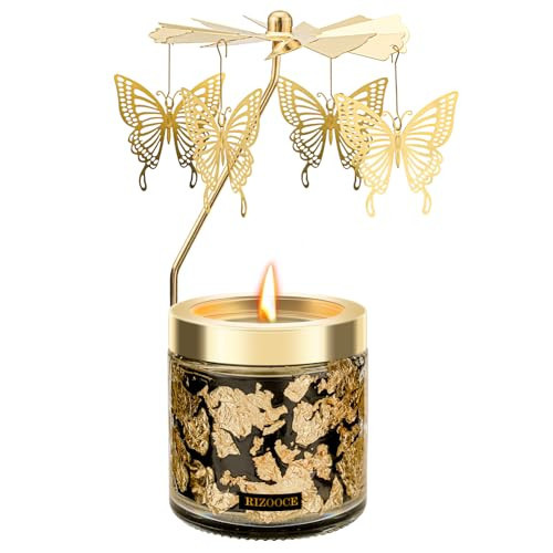 RIZOOCE Mothers Day Gifts For Mom, Butterfly Birthday Gift For Women, Unique Friend Sister Anniversary Christmas Rotatable Scented Candles | Amazon (US)