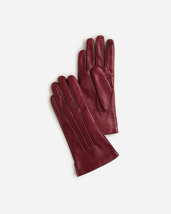 Italian leather tech-touch gloves | J.Crew US