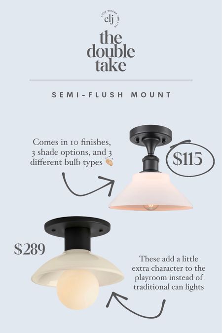 The Double Take: Semi-Flush Mounts

#LTKsalealert #LTKstyletip #LTKhome