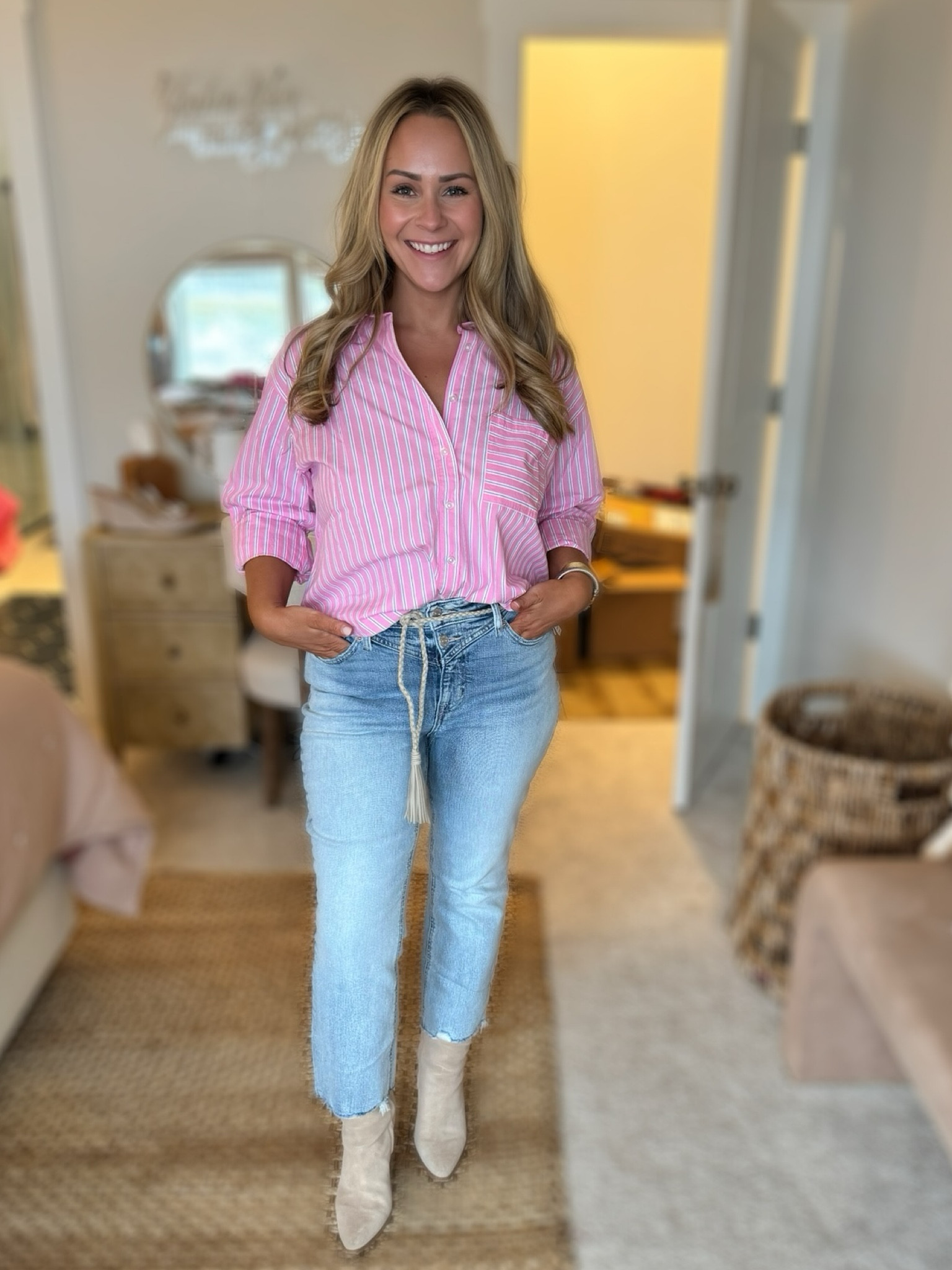 Maurice’s denim for less than $20 I’m in 😍 I’m wearing a 10 short in these belted denim jeans that are perfect for summer!! 

#LTKstyletip #LTKsalealert #LTKfindsunder50