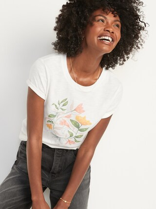 Short-Sleeve EveryWear Graphic T-Shirt for Women | Old Navy (US)
