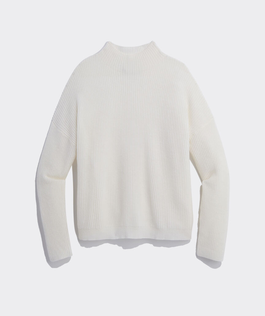 Seaspun Cashmere Ribbed Mockneck Sweater | vineyard vines