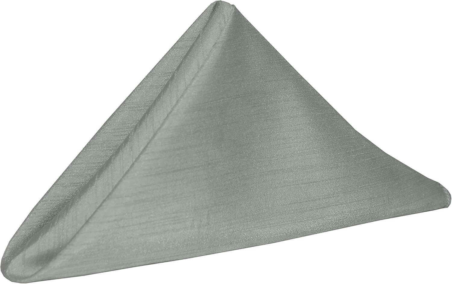 Ultimate Textile -1 Dozen- Reversible Shantung Satin - Majestic 17 x 17-Inch Cloth Napkins Silver | Amazon (US)