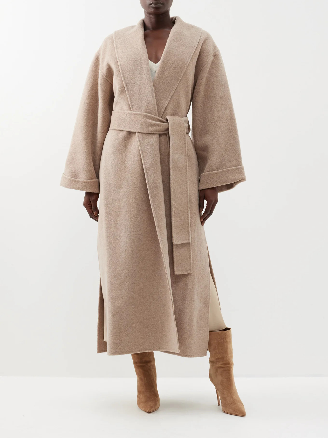 Trullem wool wrap coat | By Malene Birger | Matches (UK)