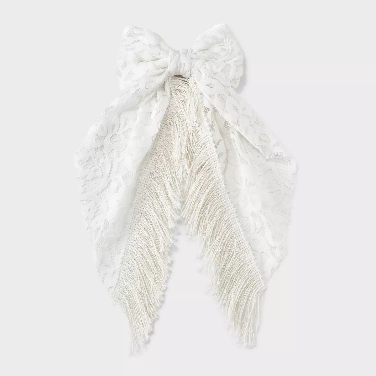 Lace Bow Hair Barrette Clip with Fringe - Wild Fable™ White | Target