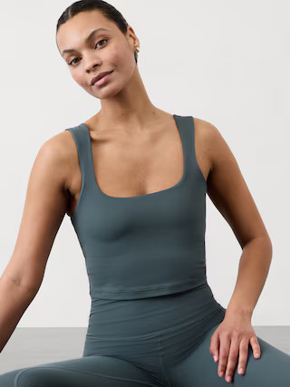 Transcend Square Neck Crop Bra A-C | Athleta