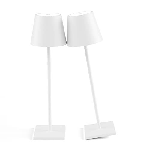 2-Pack Rechargeable Table Lamps, LED Cordless Table Lamp, 3W 5500mAh Battery Operated Table Light... | Amazon (US)