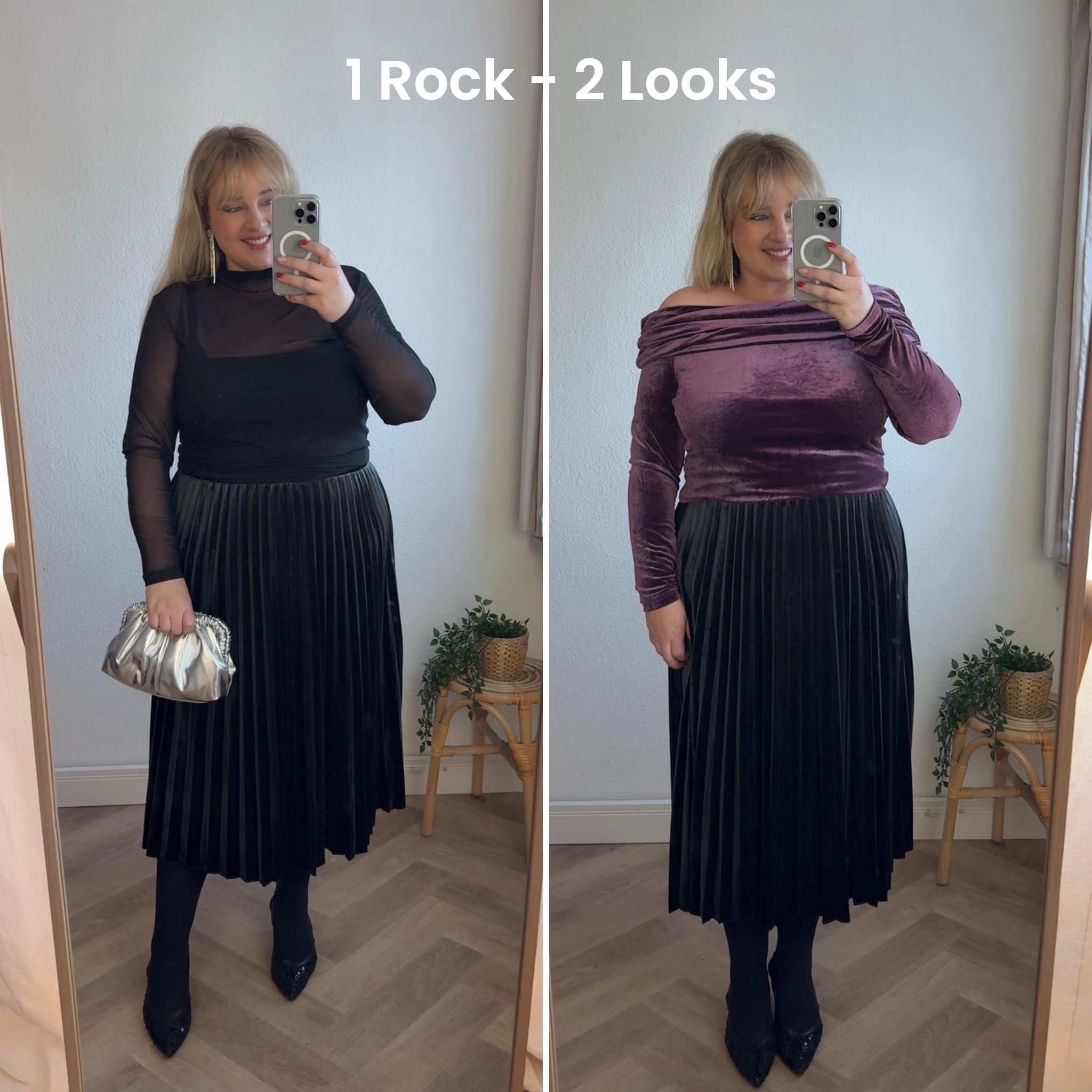 1 Rock - 2 Looks 🖤💗

Code: SANDRA
15% Rabatt auf alles bis einschl. 19.12.2025, einmalig einlösbar pro Kundin, gilt in DE App & Webshop

#plussizefashion #samt #rock #silber #festlich #weihnachten 

#LTKfestive #LTKplussize #LTKeurope