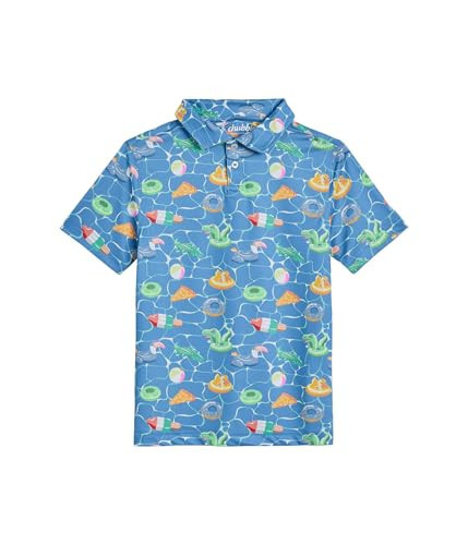Chubbies, Men's, The Cannonball Crew Performance Polo (Big Kid), Bright Blue/Pattern Base, LG (14/16 Years) | Amazon (US)