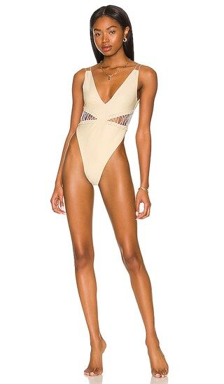 Caprice One Piece in Light Beige | Revolve Clothing (Global)