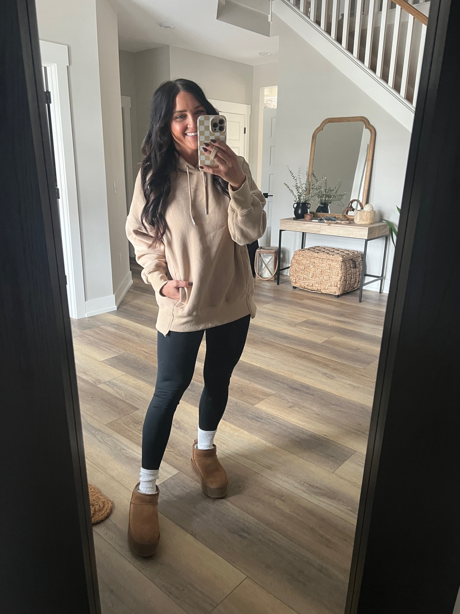 Snow day cozy in the best fleece lined sweatshirt! 