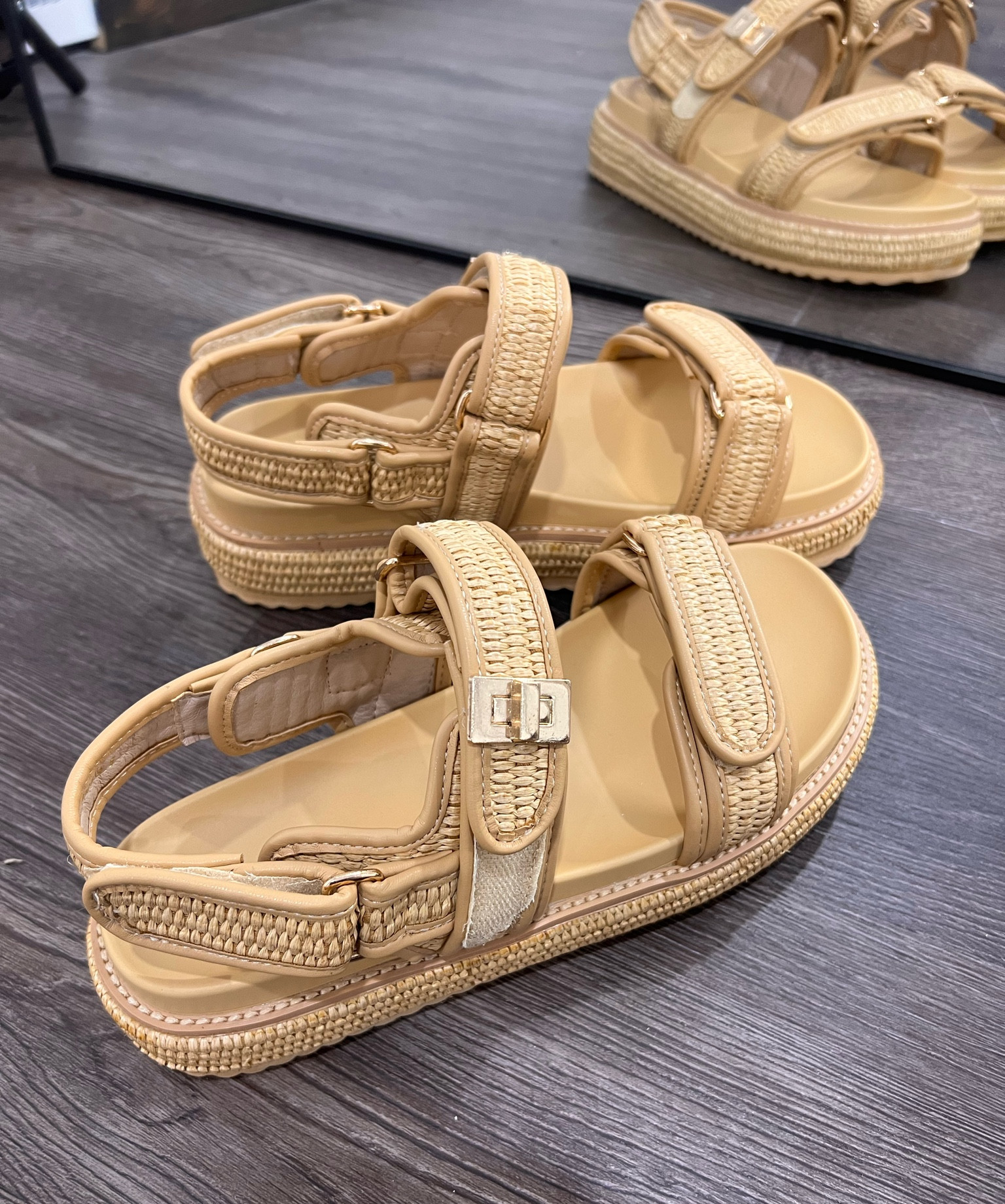 Platform wedge sandals | raffia sandals | Steve Madden look a like big Mona 

#LTKShoeCrush #LTKSummerSales #LTKStyleTip
