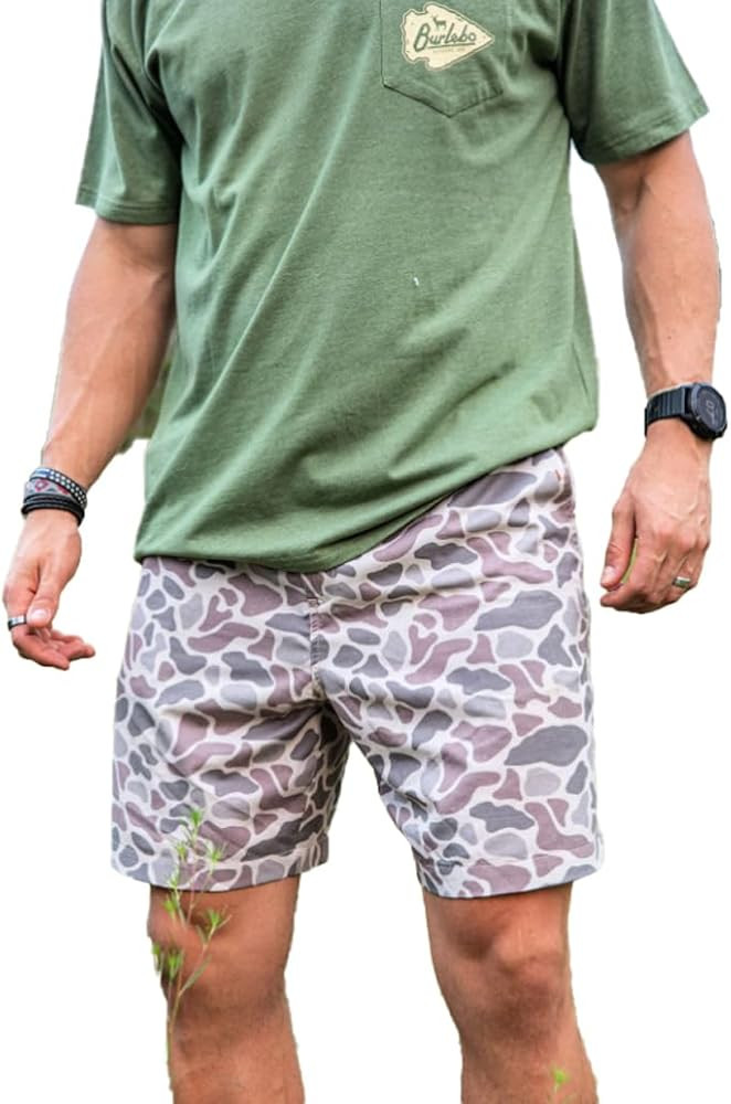 Burlebo Classic Deer Camo Everyday Shorts - Grey Pocket | Amazon (US)