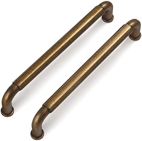 Goo-Ki 6 Pack 5 Inch （128mm） Hole Center Cabinet Pulls Antique Brass Zinc Alloy Kitchen Drawe... | Amazon (US)