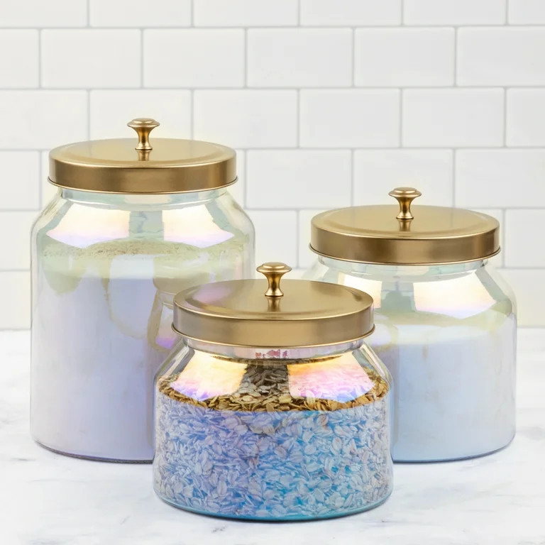 Thyme & Table Rainbow Glass Storage Jars, 3-Piece Set | Walmart (US)