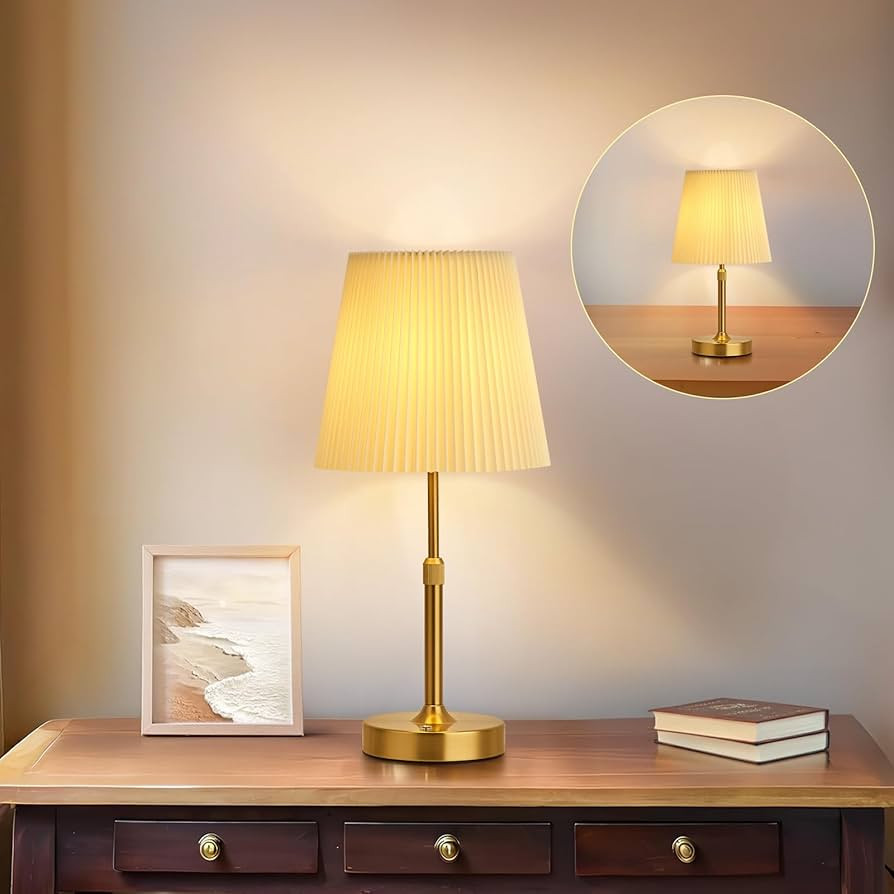 Portable Rechargeable Cordless Table Lamp, Touch Dimmable Battery Operated Lamp, Height Adjustabl... | Amazon (US)