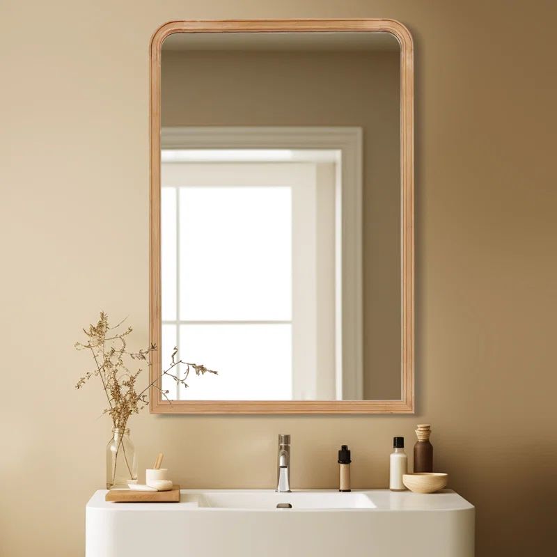 Ancell Solid Wood Rectangle Wall Mirror | Wayfair North America