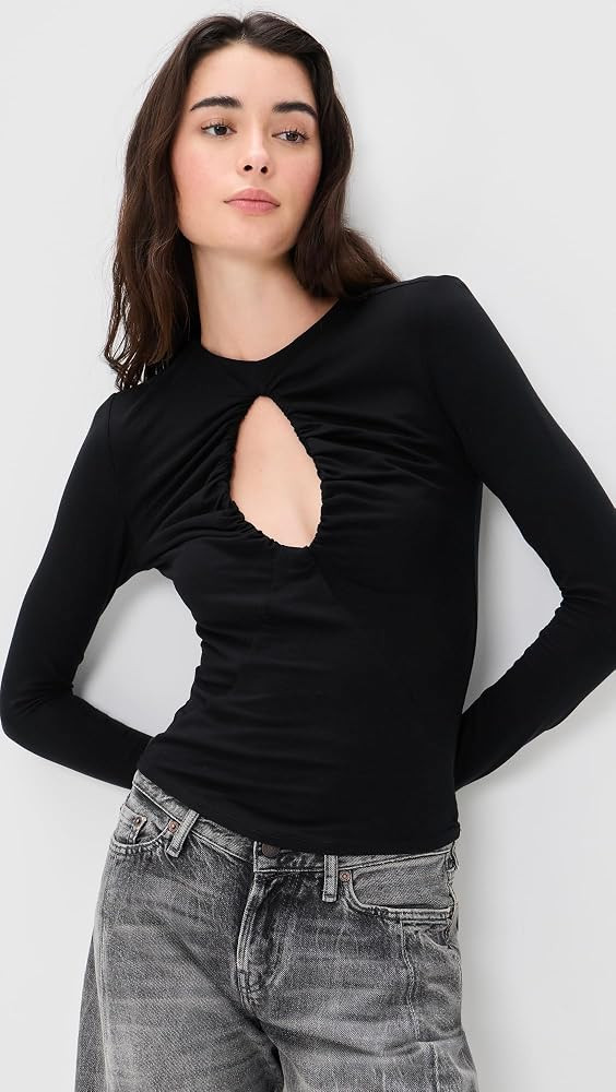 The Line by K Women's Demi Keyhole Top | Amazon (US)